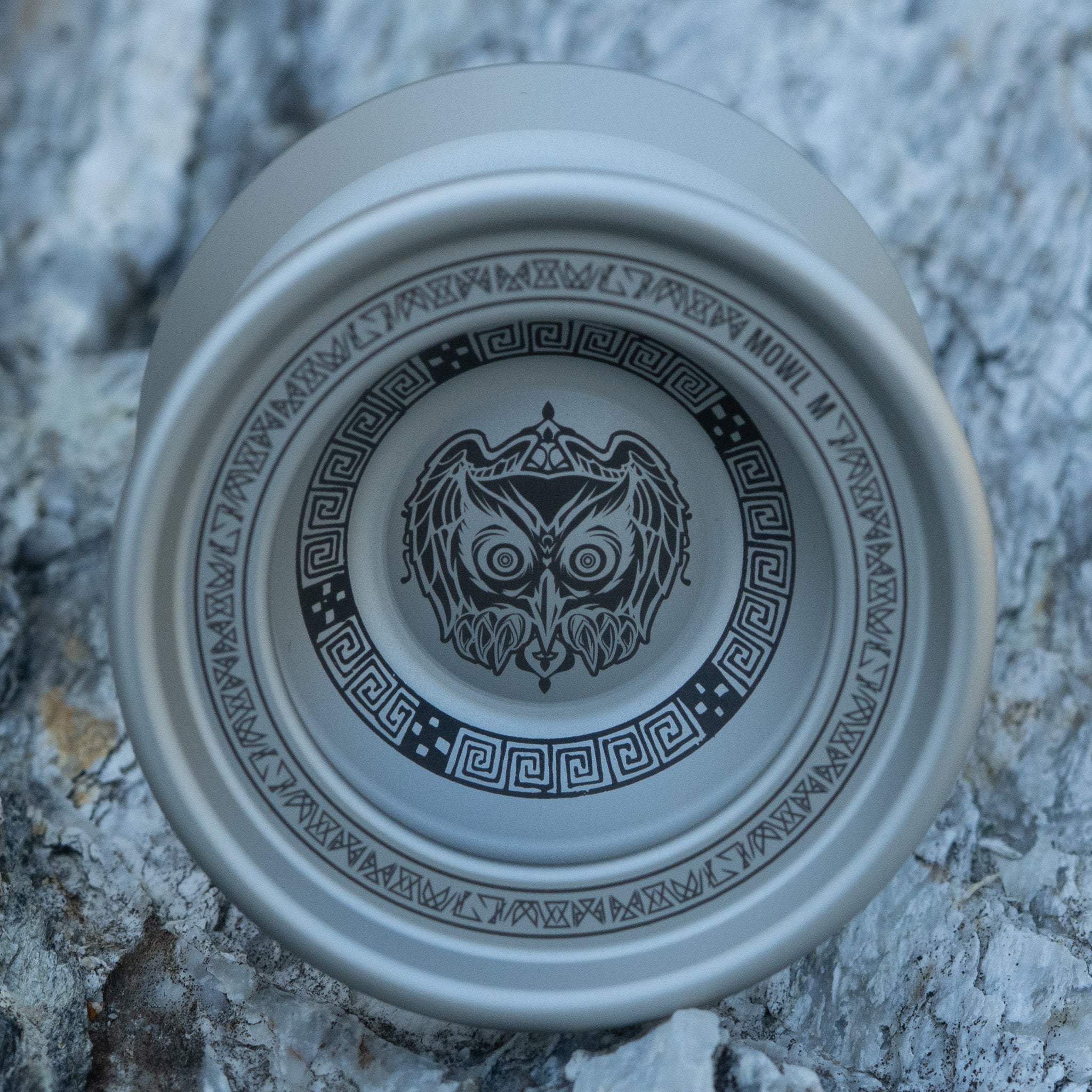 M Owl Logo / Blasted Silver (Black Logo)