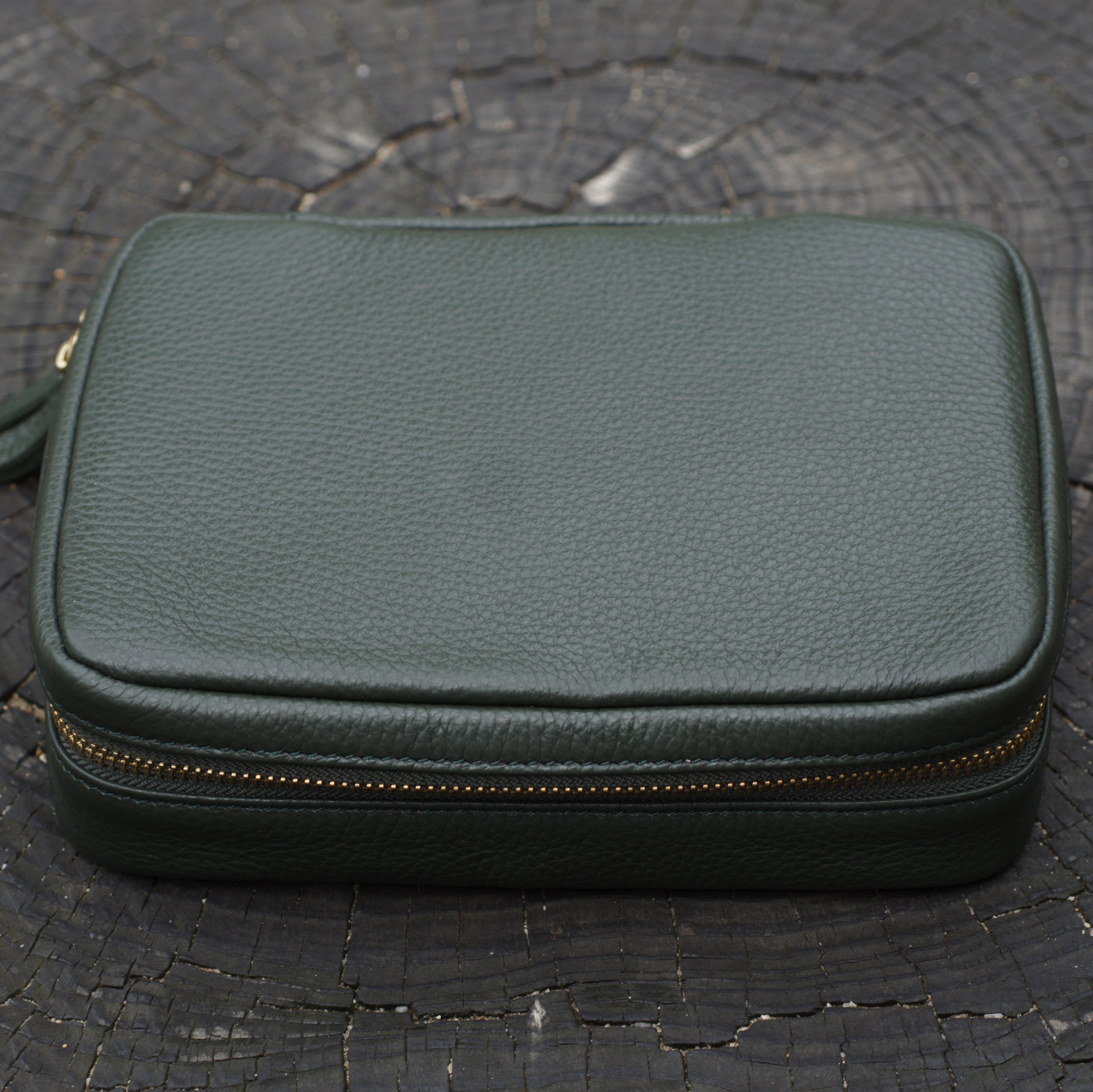 Leather Yo-Yo Bag / Dark Green / Mサイズ