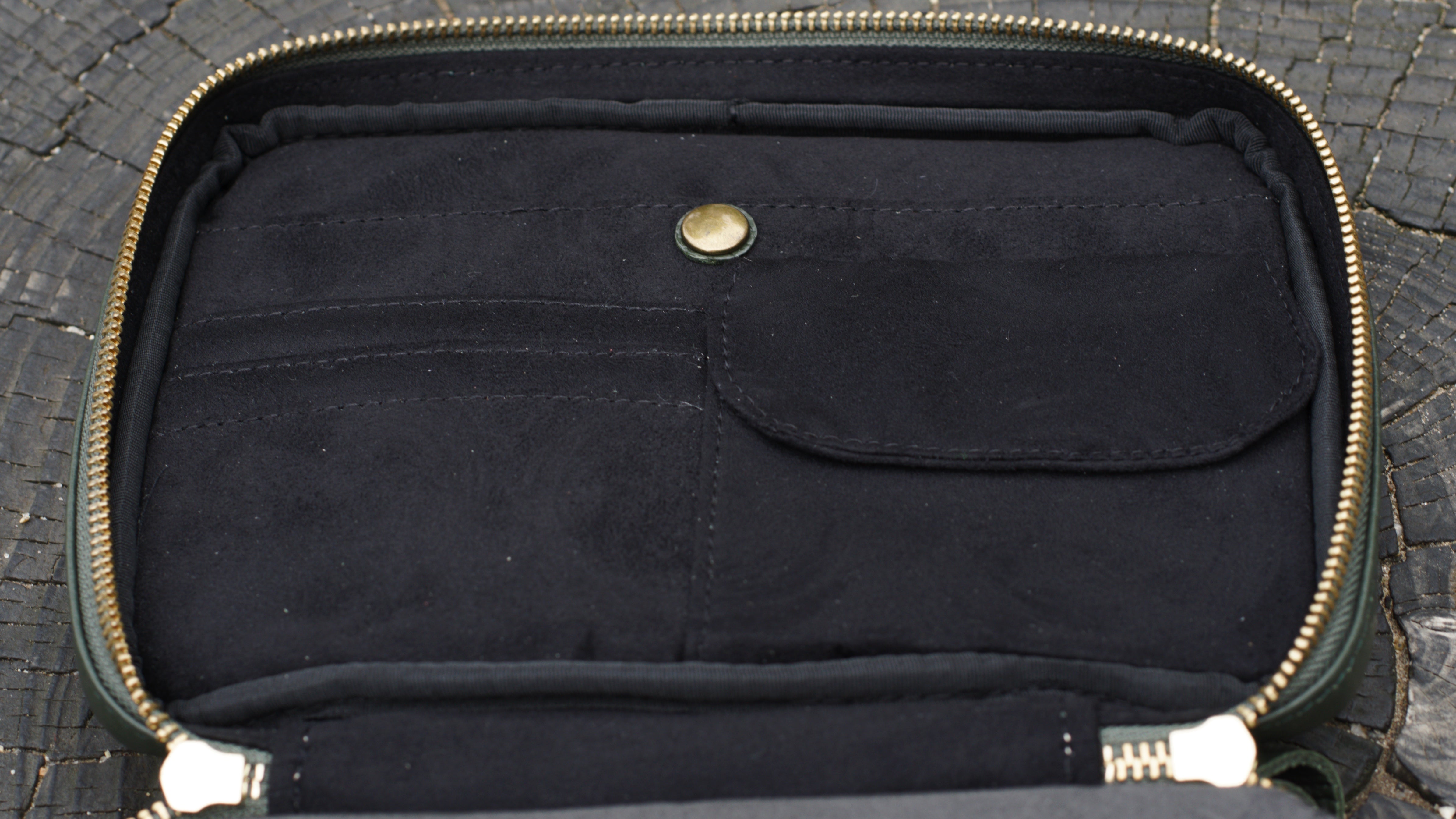 Leather Yo-Yo Bag / Dark Green / Mサイズ