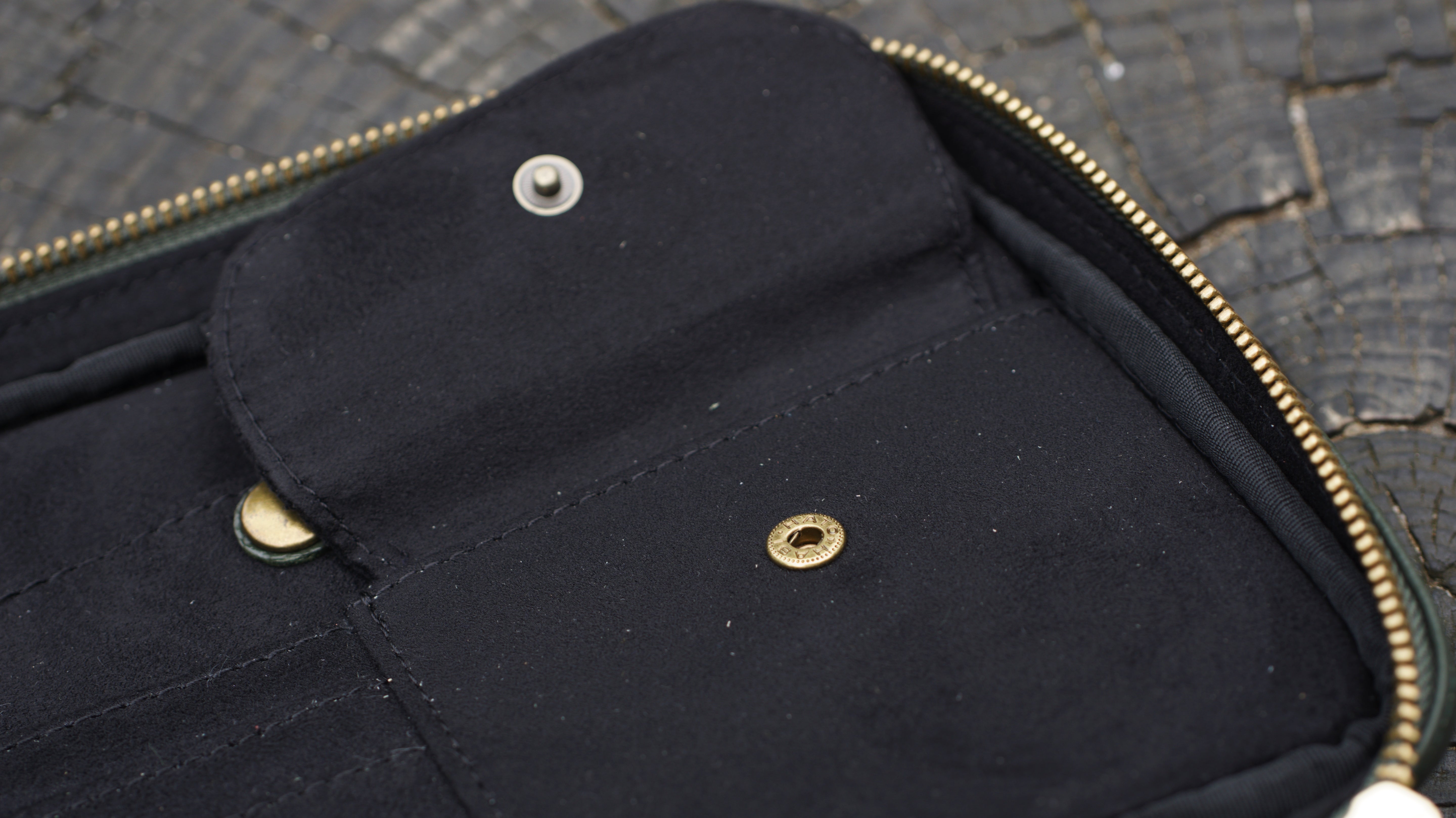 Leather Yo-Yo Bag / Dark Green / Mサイズ